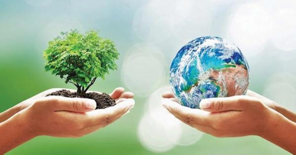 Tranh vẽ biến đổi khí hậu so sánh sự tương phản giữa môi trường sống trong lành và bị tàn phá