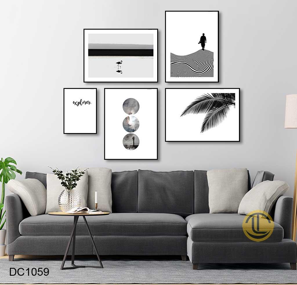 Tranh vẽ bình hoa tulip nhiều màu sắc đẹp theo phong cách hiện đại và tối giản