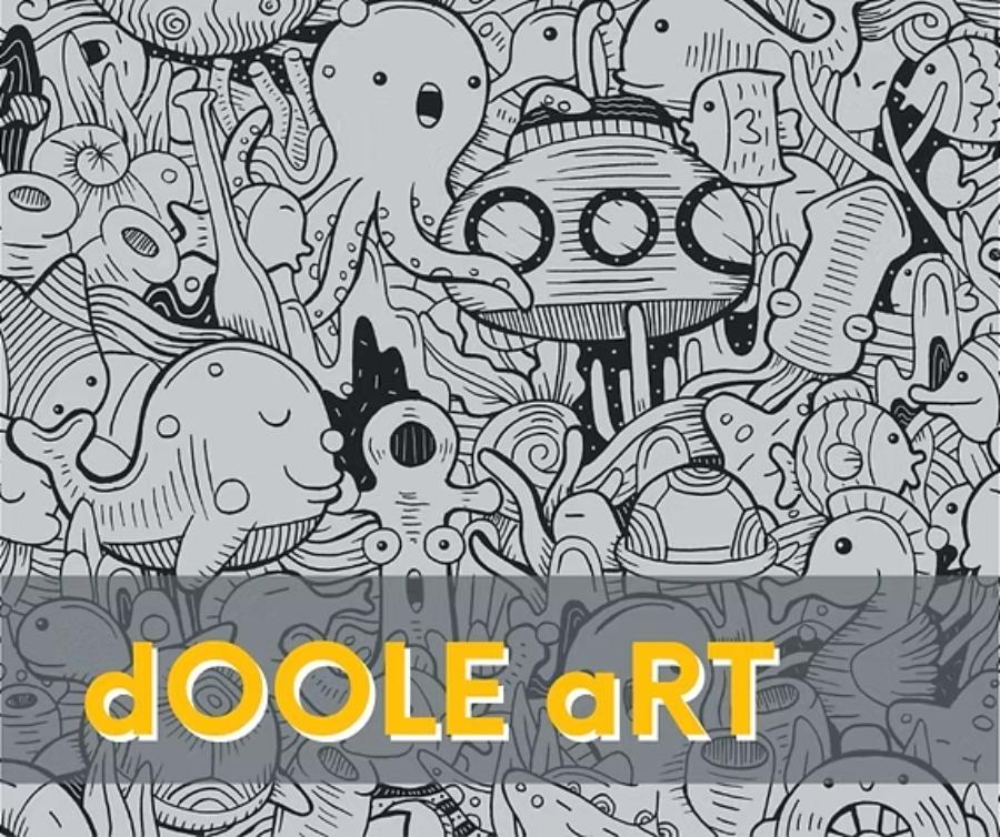 Các mẫu tranh vẽ doodle đơn giản được trang trí thêm họa tiết và chi tiết độc đáo
