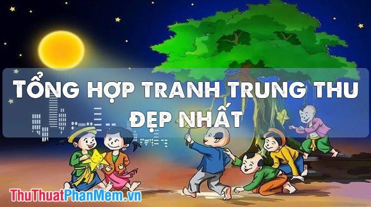 Tranh vẽ lễ hội trung thu tái hiện không khí múa lân rộn ràng và đầy màu sắc trên đường phố
