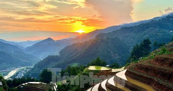 Khám Phá Vẻ Đẹp Bất Tận Của Tranh Vẽ Ruộng Bậc Thang Tranh vẽ ruộng bậc thang mùa nước đổ lấp lánh như gương trời Tây Bắc hùng vĩ