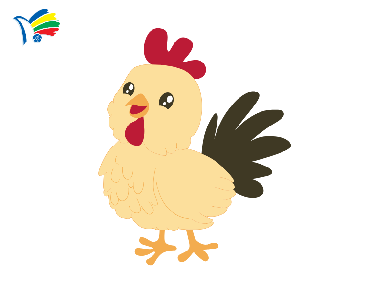 Hướng dẫn chi tiết cách vẽ chân và bộ lông đuôi cong vút đặc trưng của con gà trống