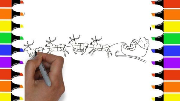 Hướng dẫn vẽ chi tiết khuôn mặt Ông Già Noel với bộ râu trắng và nụ cười hiền hậu