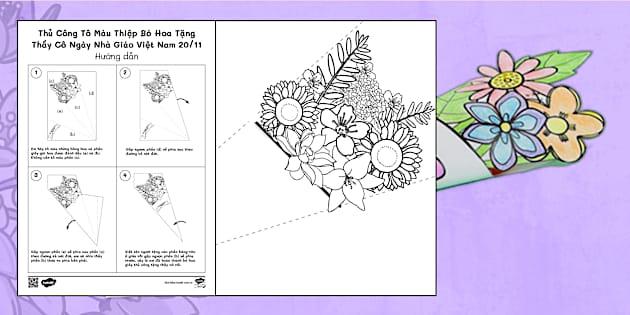 hướng dẫn vẽ hoa đơn giản trang trí thiệp chúc mừng ngày nhà giáo Việt Nam 20/11