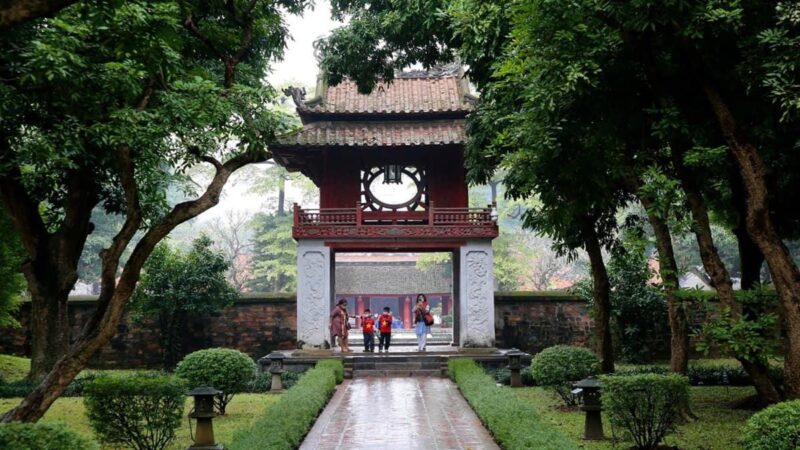 Hướng dẫn chi tiết cách vẽ Khuê Văn Các trong quần thể Văn Miếu Quốc Tử Giám