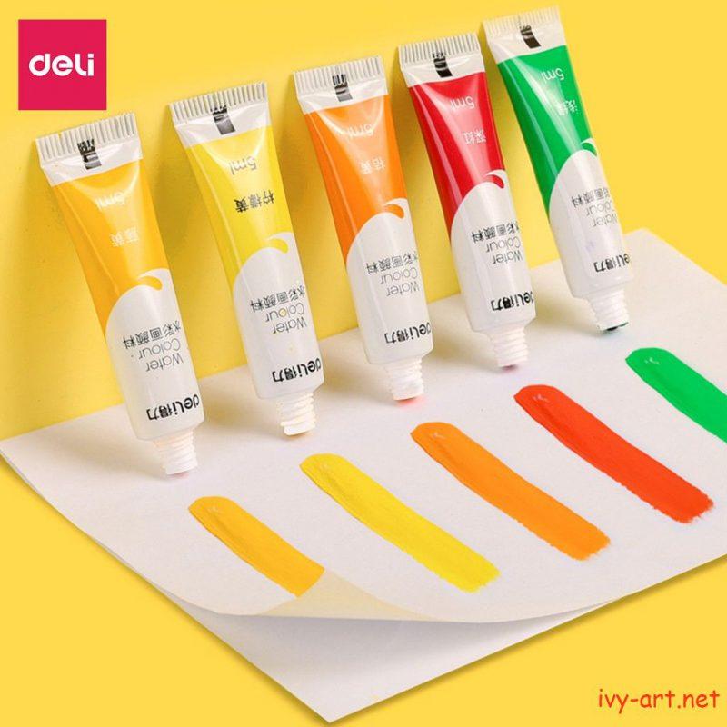 Bộ màu nước và cọ vẽ cơ bản dành cho người mới bắt đầu học kỹ thuật vẽ màu