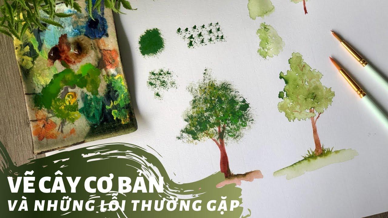 Các kỹ thuật vẽ tán lá cây đơn giản mà đẹp cho người mới bắt đầu học vẽ