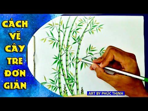 hướng dẫn chi tiết cách vẽ thân cây dừa đơn giản với các đốt cây