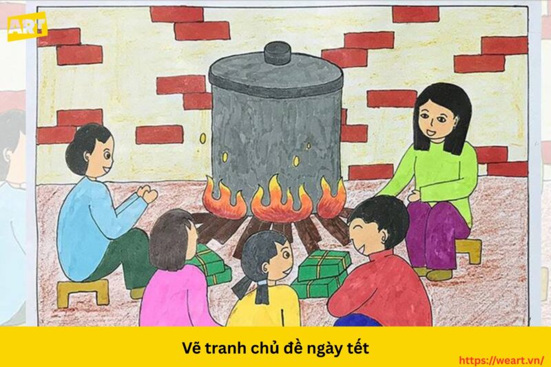 Khám phá ý tưởng vẽ tranh chủ đề ngày tết độc đáo