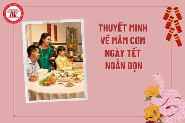 Tác phẩm vẽ tranh ngày Tết lớp 6 thể hiện mâm cỗ Tết truyền thống Việt Nam đầy đủ món ăn đặc trưng
