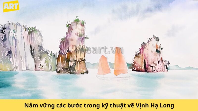 Khám phá cách vẽ Vịnh Hạ Long hùng vĩ nên thơ Khám phá cách vẽ Vịnh Hạ Long hùng vĩ nên thơ