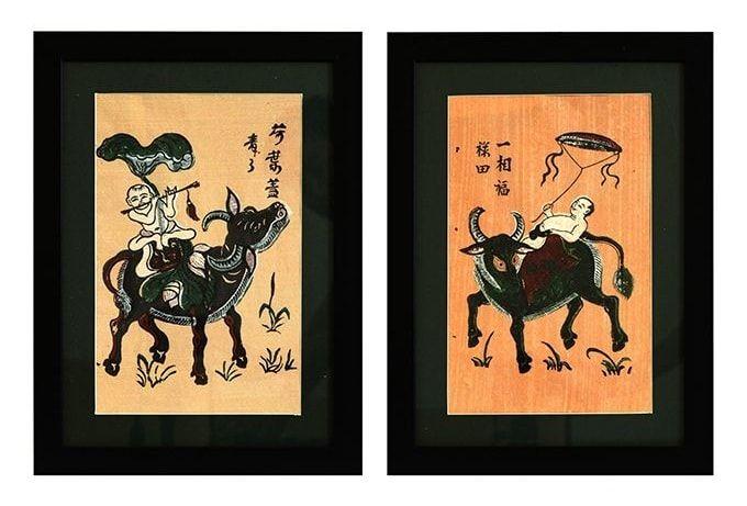 Ý tưởng sáng tạo tranh vẽ cậu bé chăn trâu thổi sáo cùng cánh diều bay cao