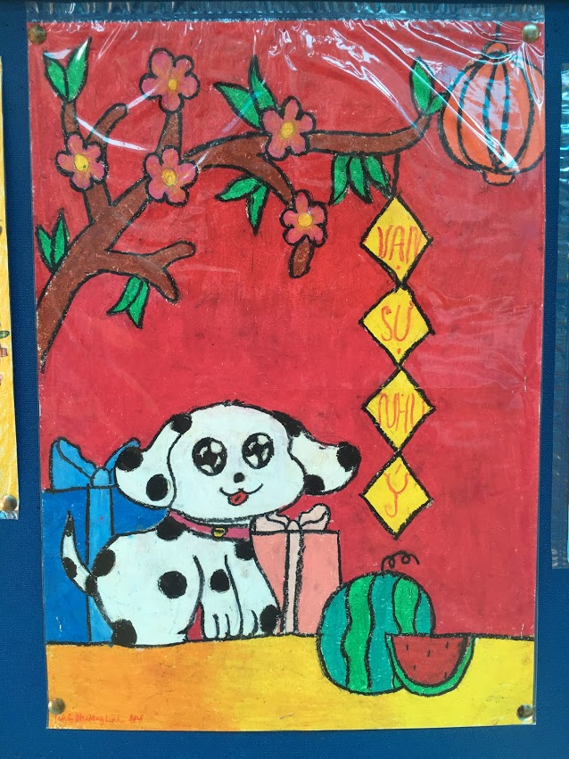 vẽ tranh mừng đảng mừng xuân