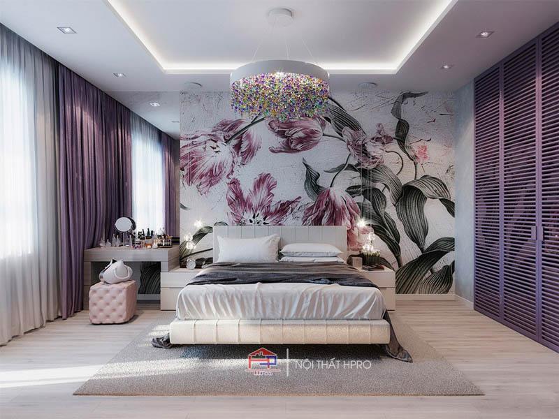 Gợi ý trang trí tường phòng ngủ bằng những nét vẽ tranh tường đơn giản mà đẹp thư giãn với họa tiết trăng sao