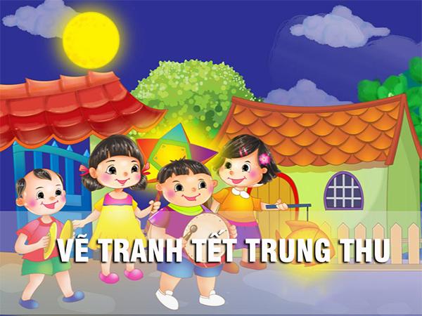 Ý tưởng tranh vẽ Trung Thu đẹp sáng tạo thể hiện ước mơ trẻ em bay lên cung trăng
