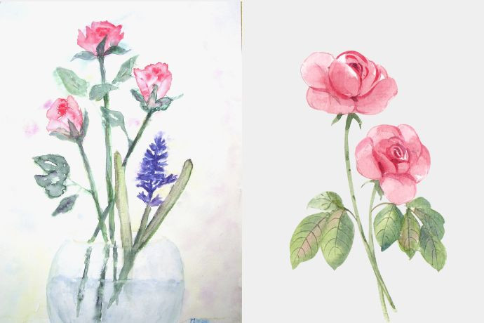 Hướng dẫn vẽ hoa bằng màu nước đơn giản cho người mới bắt đầu