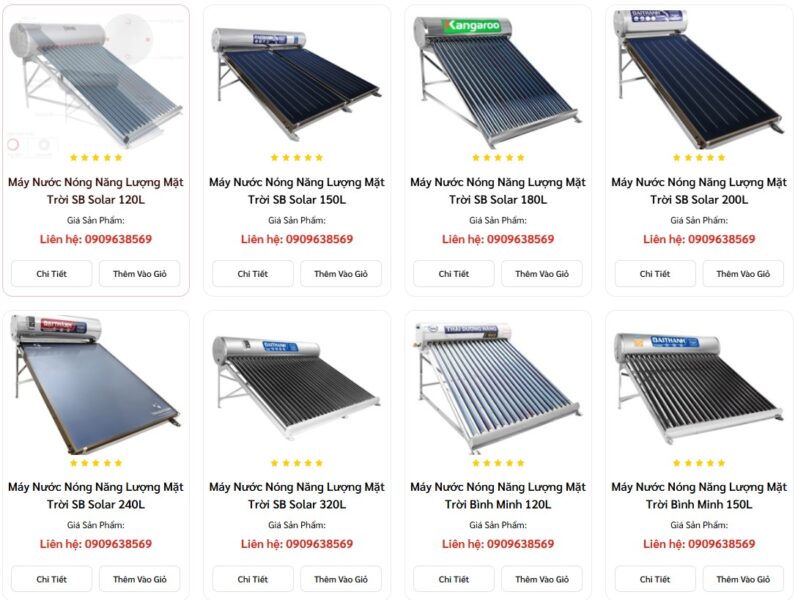 Top 5 Máy Nước Nóng Năng Lượng Mặt Trời Giá Rẻ Nhất  Top 5 Máy Nước Nóng Năng Lượng Mặt Trời Giá Rẻ Nhất