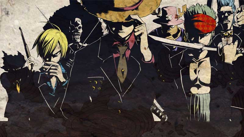 Ảnh 4K Luffy trong một cảnh hành động đầy phong cách.