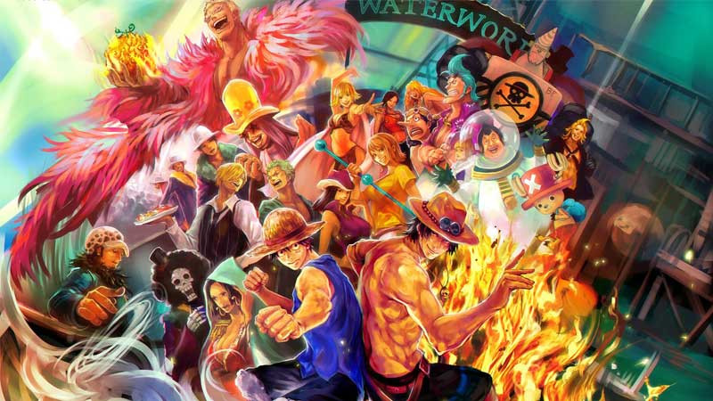 Ảnh 4K Luffy và băng Mũ Rơm tưởng nhớ Going Merry.