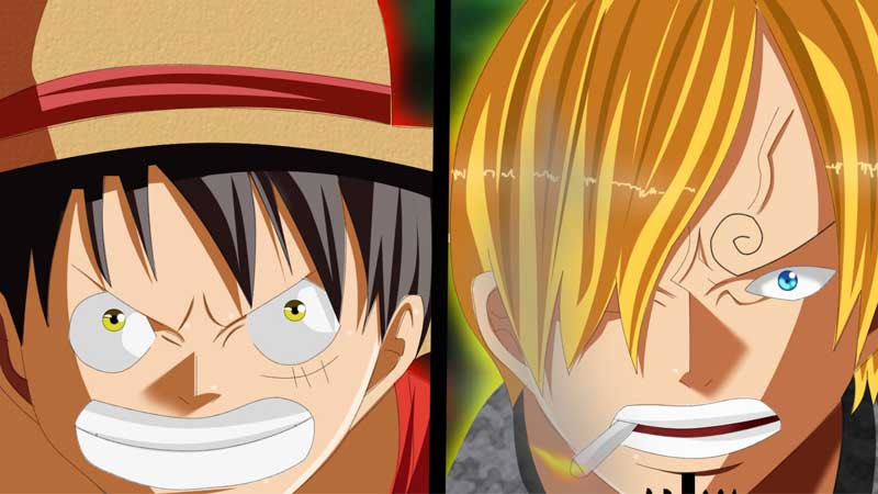 Ảnh 4K Luffy và Sanji thể hiện sự gắn kết.
