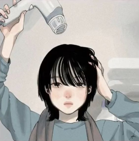 Ảnh anime buồn chàng trai ngồi một mình trong căn phòng tối