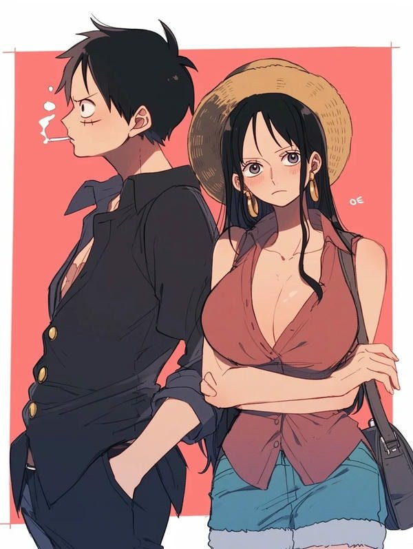 Ảnh anime cặp đôi ngầu với biểu cảm lạnh lùng