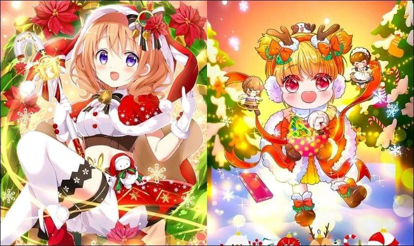 Ảnh anime chibi Noel đẹp cho màn hình điện thoại