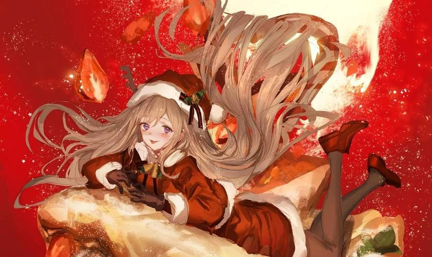 Ảnh anime chibi nữ chất lượng cao cho mùa Giáng sinh