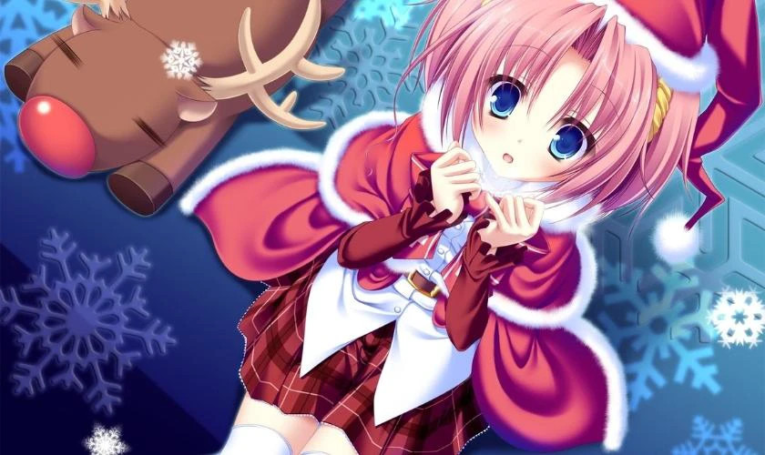 Ảnh anime chibi nữ Giáng sinh bạn nên tải về