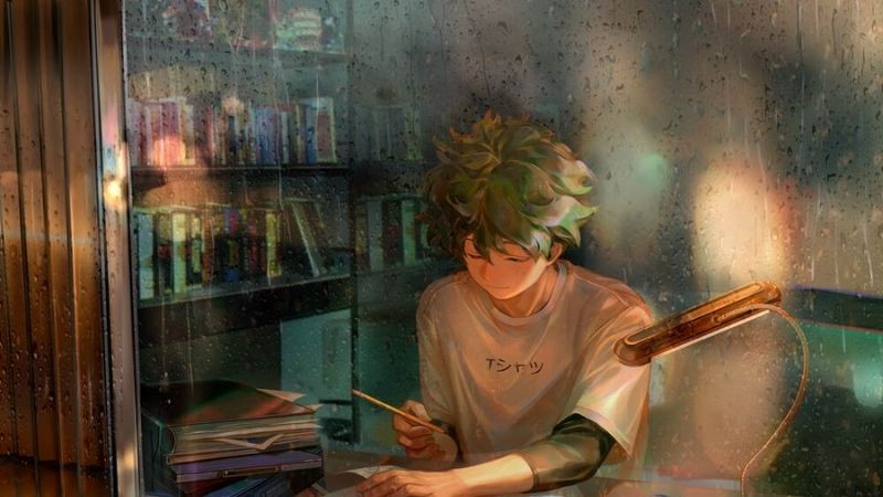 Ảnh anime nam chill dưới ánh nắng