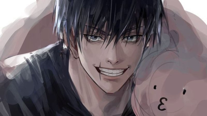 Ảnh anime nam đen trắng với phông nền đơn giản