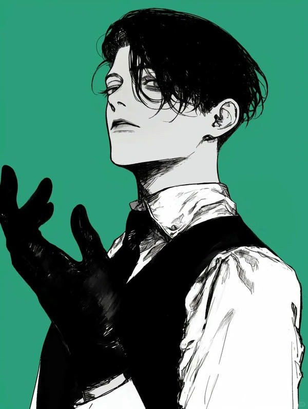 Ảnh anime nam ngầu cầm cuốn sách với vẻ ngoài tri thức