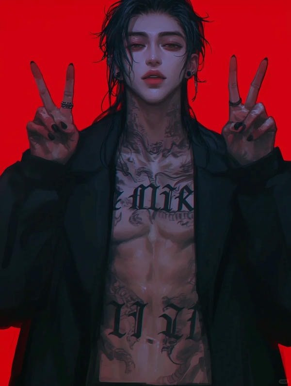 Ảnh anime nam ngầu lạnh lùng với mái tóc bạch kim