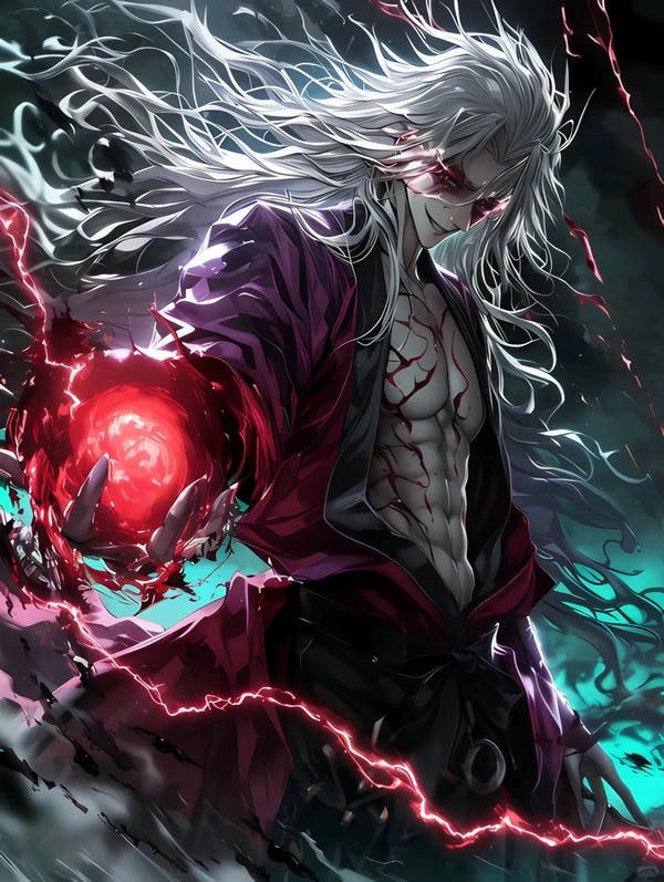 Ảnh anime nam ngầu với ánh mắt quyết đoán