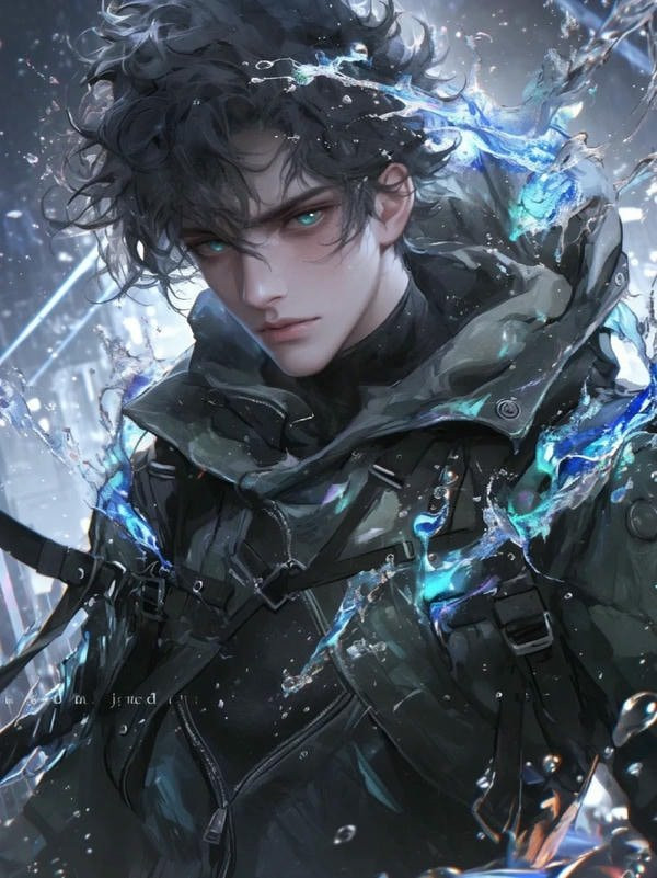 Ảnh anime nam ngầu với mái tóc dài và phong thái lạnh lùng