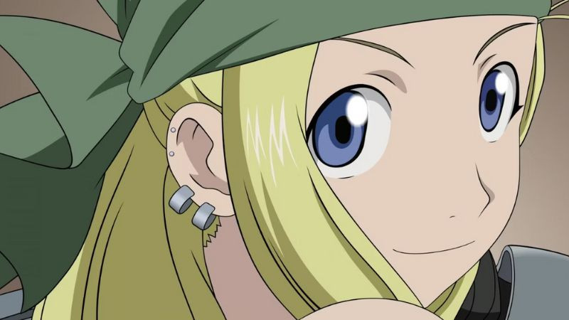 anh anime nu ngau cua Winry Rockbell ca tinh