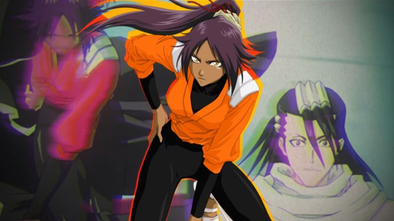 anh anime nu ngau lanh lung cua chien binh Yoruichi Shihoin