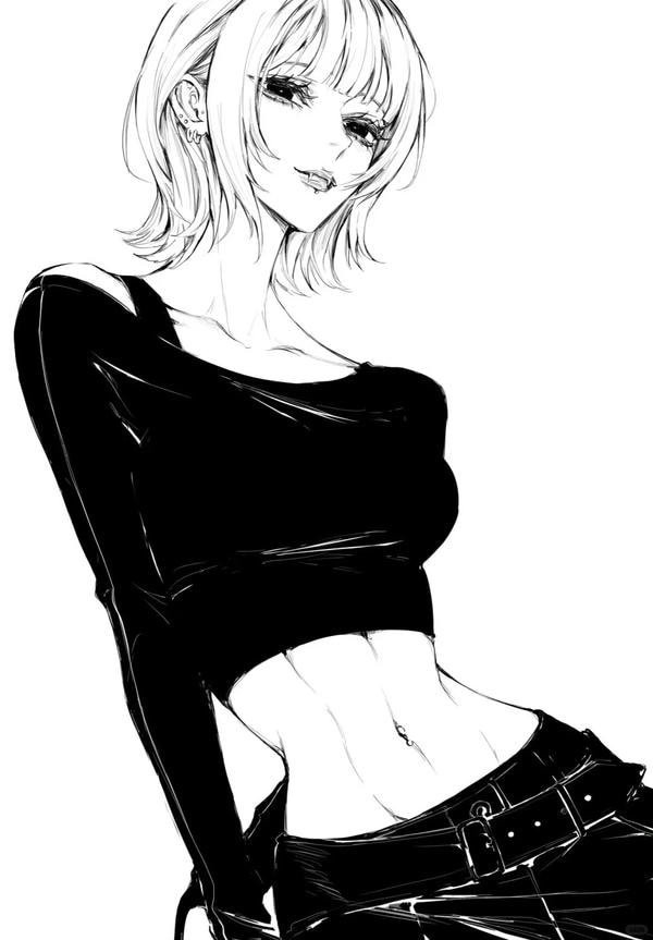 Ảnh anime nữ tóc đỏ cam trong trang phục bikini