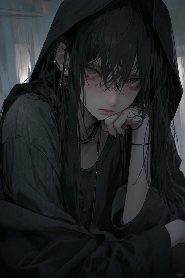 Ảnh anime nữ trong trang phục truyền thống, nét mặt lạnh lùng