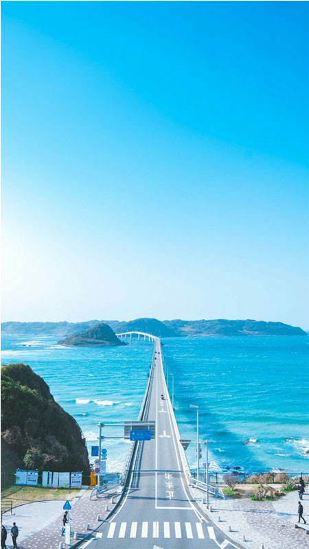 Ảnh bầu trời xanh dương và đường chân trời