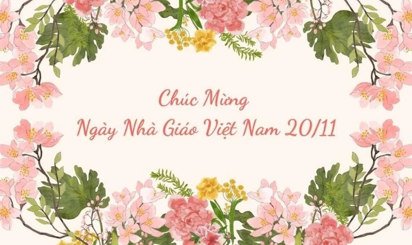 Ảnh bìa 20/11 đẹp với thông điệp ý nghĩa