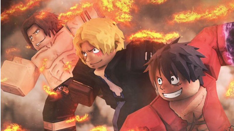 ảnh Blox Fruit thể hiện sức mạnh trái ác quỷ lửa