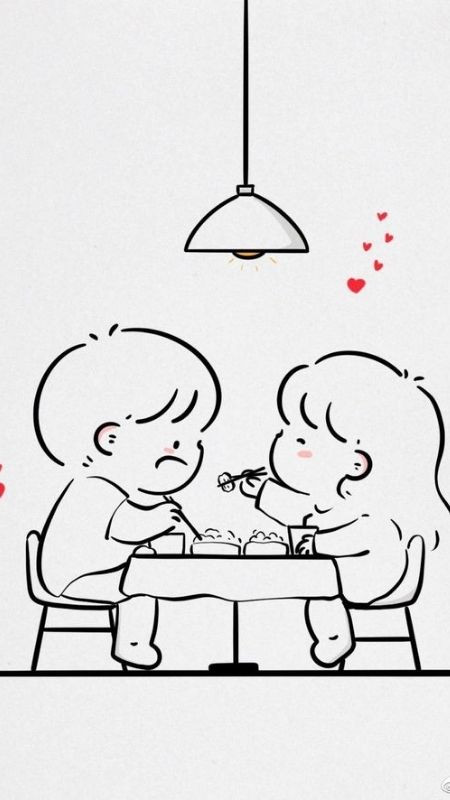 Ảnh cặp đôi chia sẻ bữa cơm giản dị