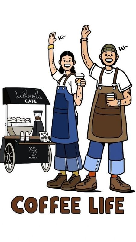 Ảnh cặp đôi với ý tưởng mở quán cafe