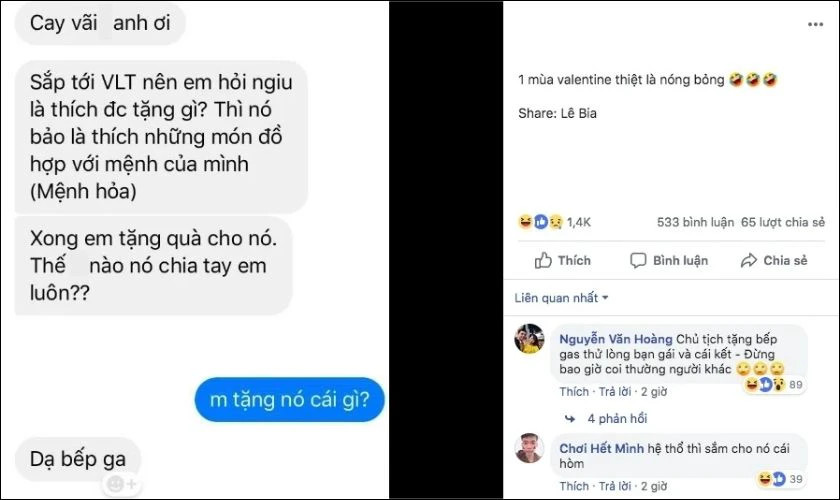 Ảnh chế cho ngày lễ Tình Nhân thêm vui vẻ và ý nghĩa