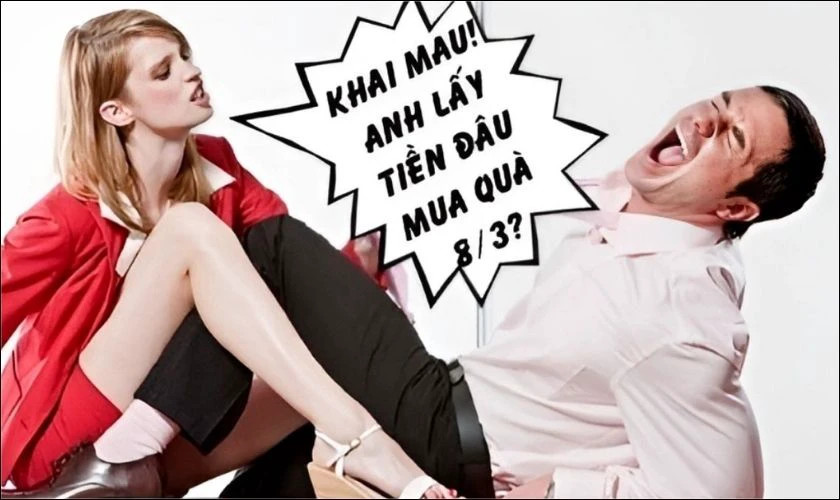 Ảnh chế chủ đề đòi quà 8/3 vui nhộn trên mạng xã hội