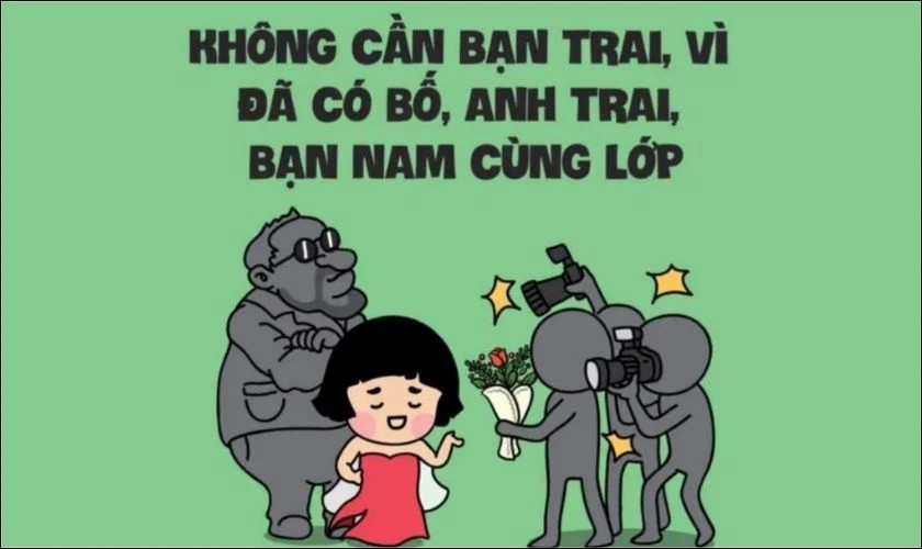 Ảnh chế chúc mừng 8/3 gửi cho bạn bè với nội dung hài hước