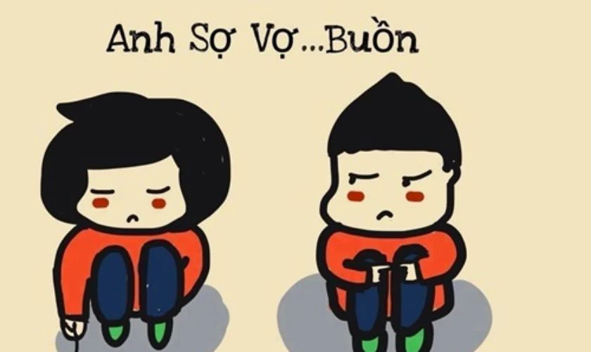 Ảnh chế hài hước về mối quan hệ và sự &quot;sợ vợ&quot; đáng yêu của đàn ông