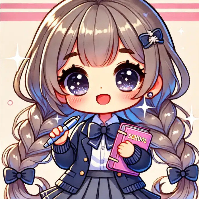 Tuyển tập Hình ảnh Học Sinh Chibi Đáng yêu và Dễ Thương Ảnh chibi học sinh cấp 2 đang ngồi đọc sách