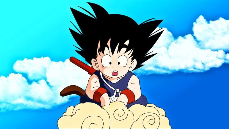 Ảnh chibi Songoku mặc trang phục thường ngày và đeo túi xách